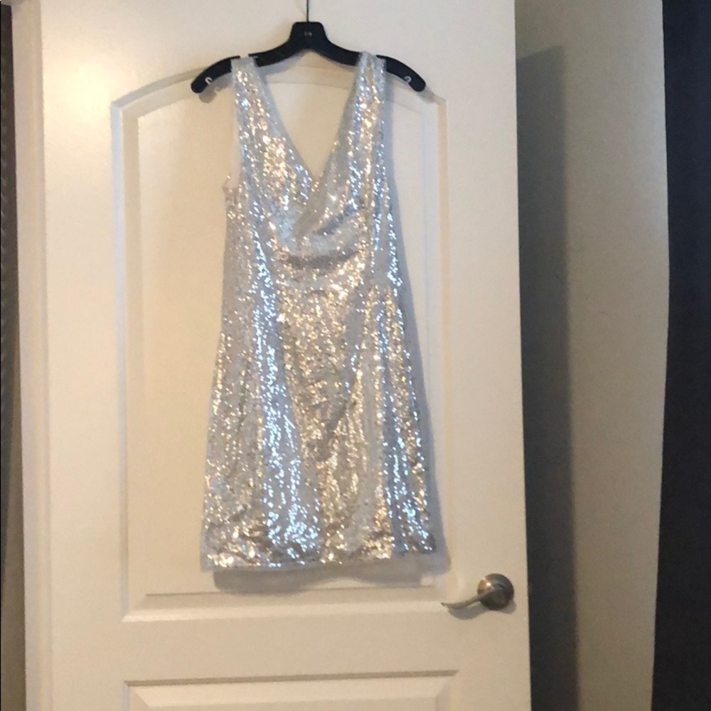 Silver Sequins Dress